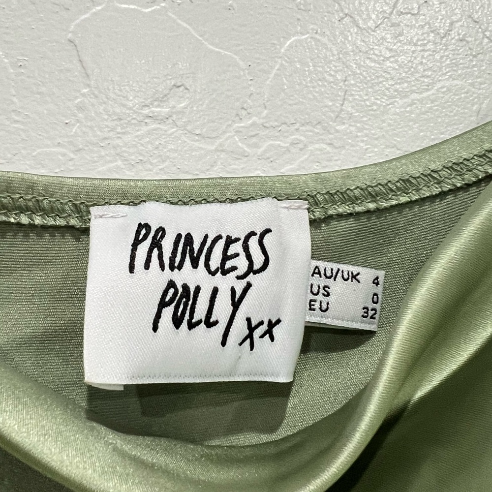 Princess Polly STAR POWER MINI DRESS In Sage - Picture 6 of 7